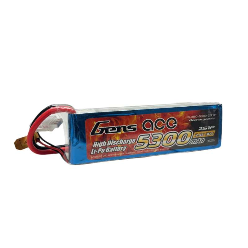 Gens Ace 5300mAh 2S 30C 7.4V LiPo Battery