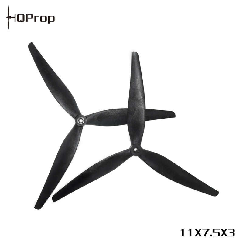 HQ MacroQuad Prop 11X7.5X3(1CW+1CCW) Black-Glass Fiber Reinforced Nylon