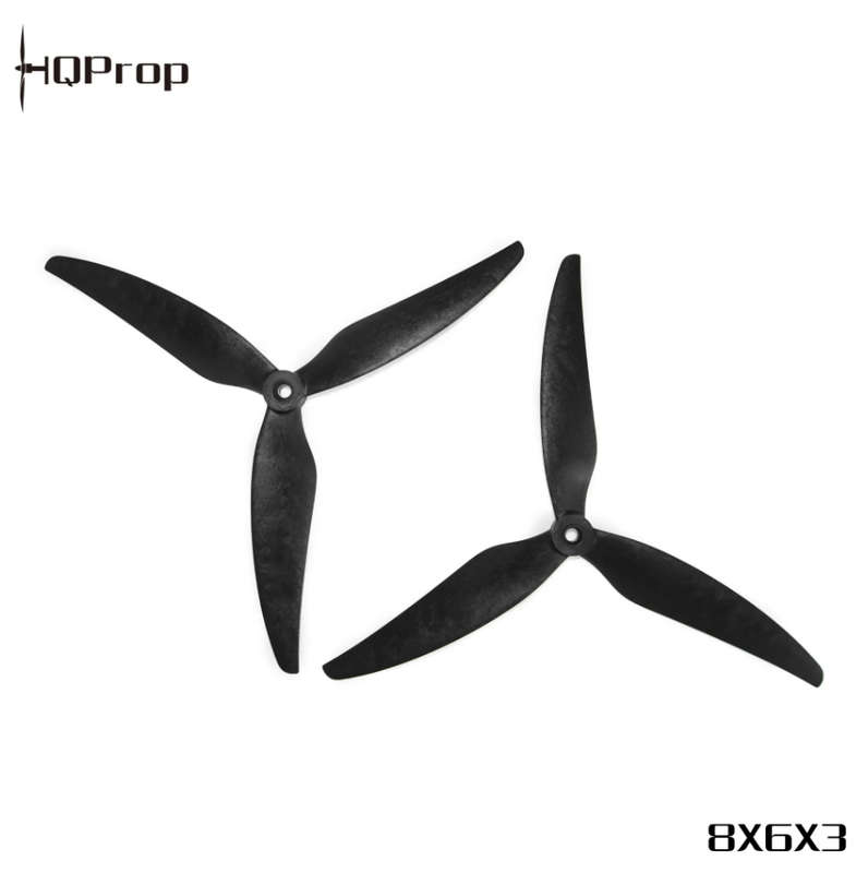 HQ MacroQuad Prop 8X6X3(1CW+CCW) Black-Glass Fiber Reinforced Nylon