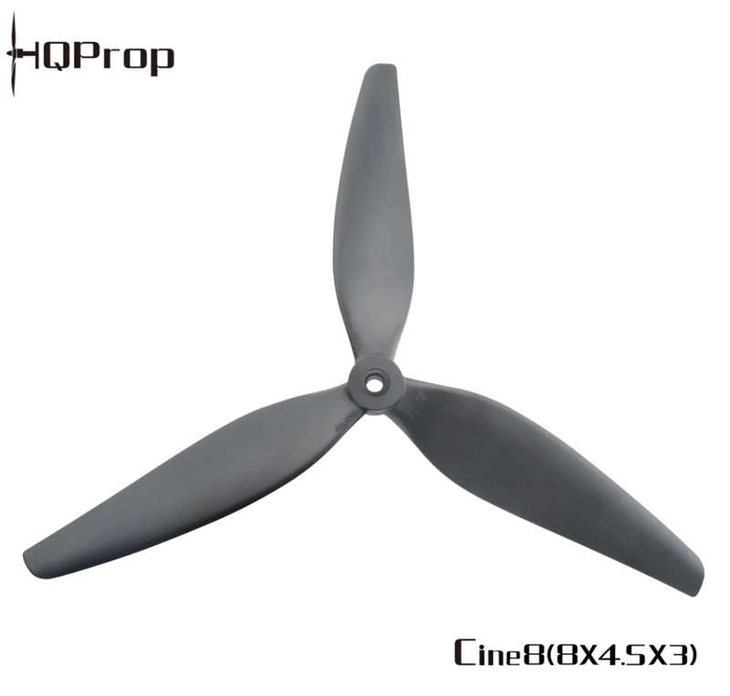 HQProp Cine8 (8X4.5X3) (1CW+1CCW) Black-Glass Fiber Reinforced Nylon
