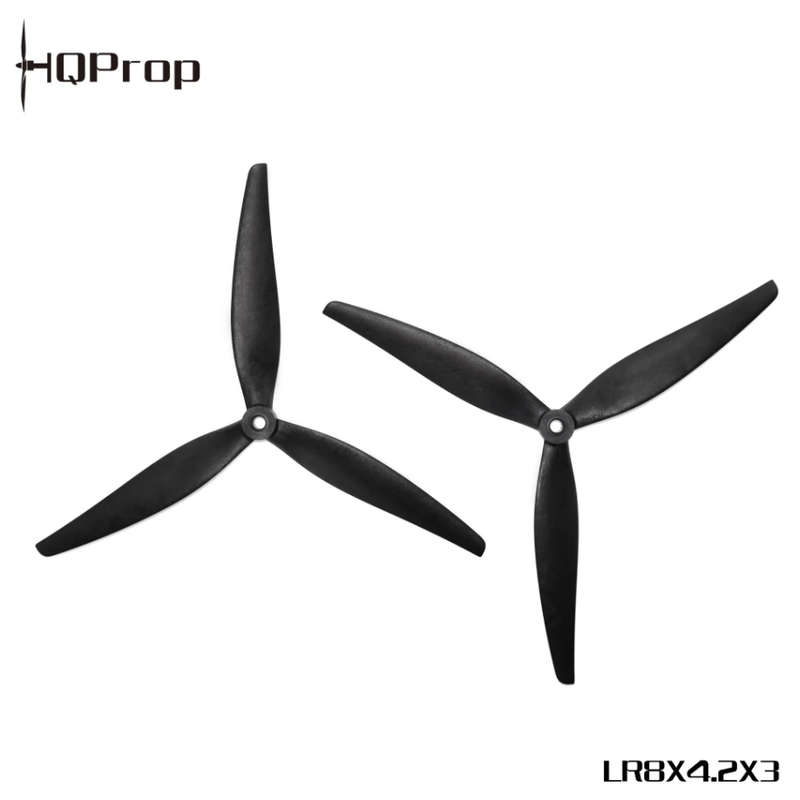 HQProp LR8X4.2X3 (1CW+1CCW) Black-Glass Fiber Reinforced Nylon