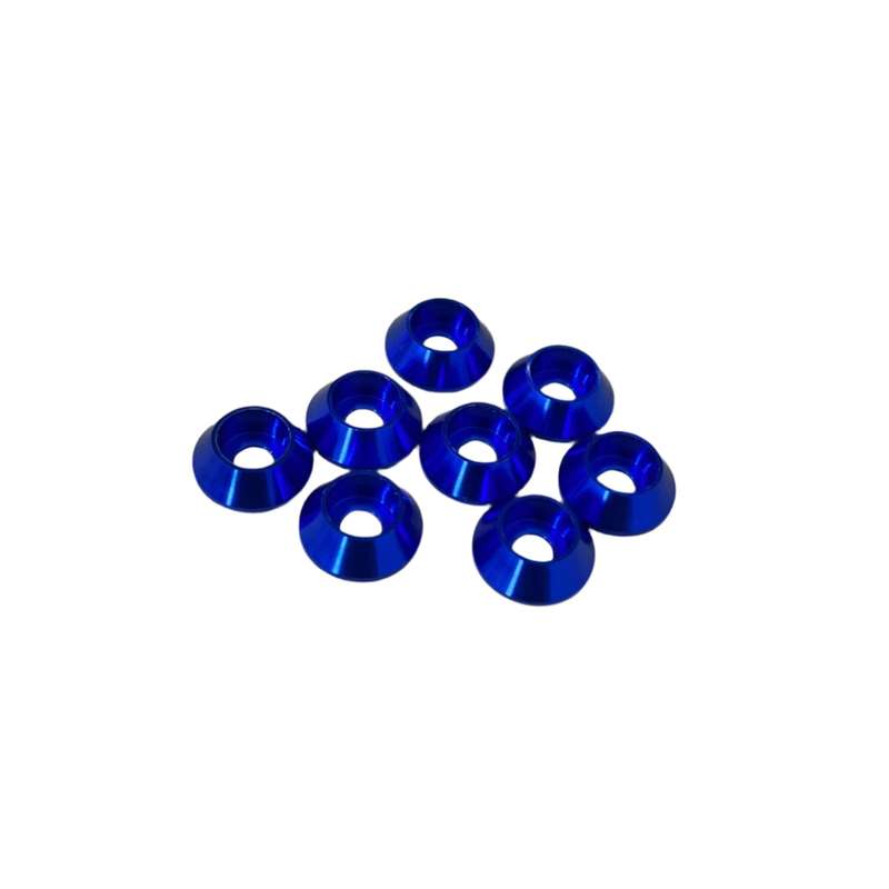 M3 Aluminium Washer for Pan Head Screws (Packs of 8) - Blue