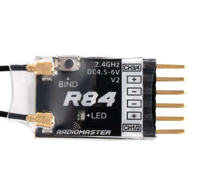 RadioMaster - R84 V2 4ch Frsky D8 / D16 and Futaba SFHSS Compatible PWM Receiver