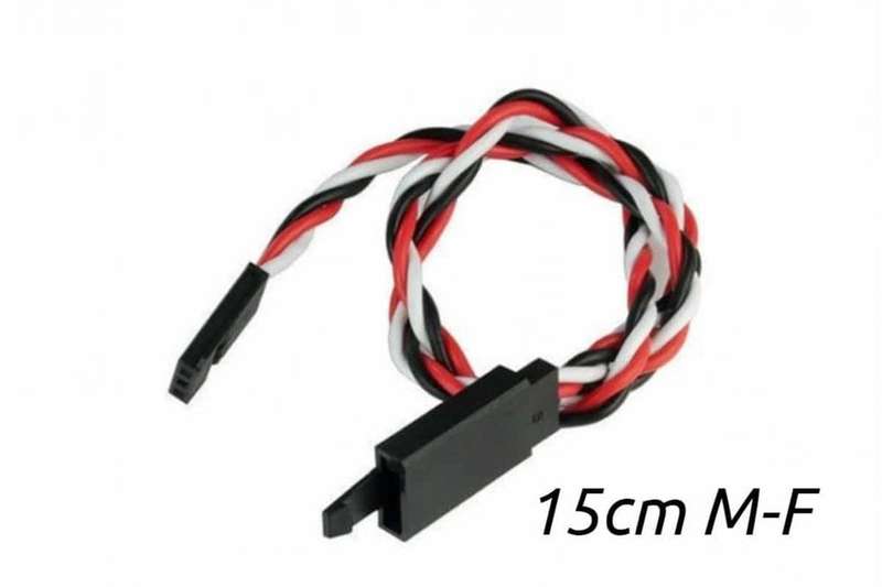 15cm Male to Female Twisted Servo Extension - 22AWG Locking