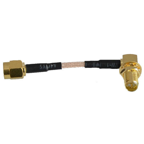 5cm RP-SMA Plug to Right Angle RP-SMA Jack pigtail Cable
