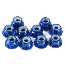 M3 aluminium flanged lock-nut