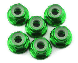 M3 aluminium flanged lock-nut