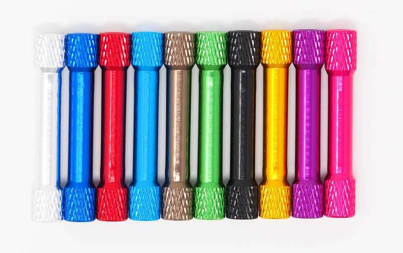 Alu Standoffs M3 30mm Tapered Textured (8 pcs in a bag)