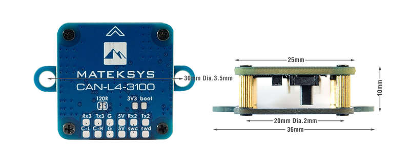 Matek AP_PERIPH CAN MAGNETOMETER RM3100