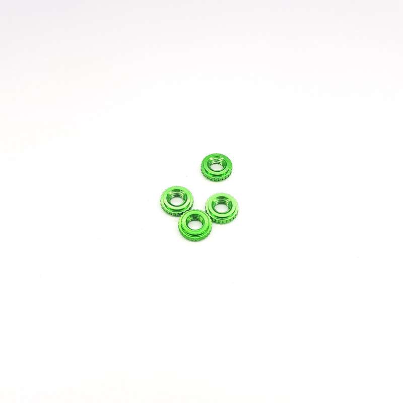 2MM THREADED ANODIZED STACK SPACER / NUT (4 per bag)