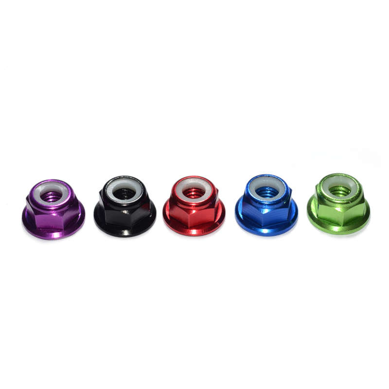 M5 Alu Loc Nuts With Flange CCW (Left hand / Reverse) x 4