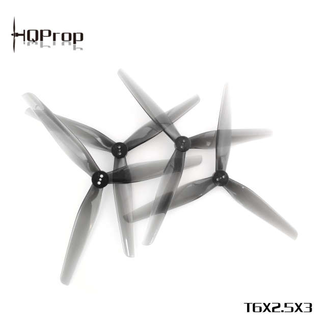 HQProp T6X2.5X3 Light Grey (2CW+2CCW)-Poly Carbonate - T6X2.5X3-GR-PC