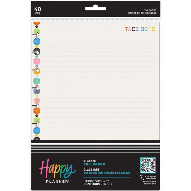 Lined Classic Filler Paper - Happy Outlines