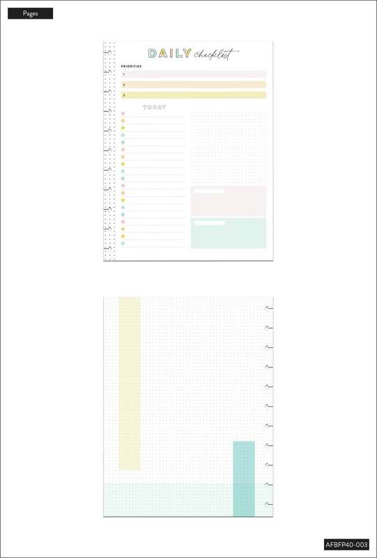 Daily Checklist and Priorities Big Filler Paper