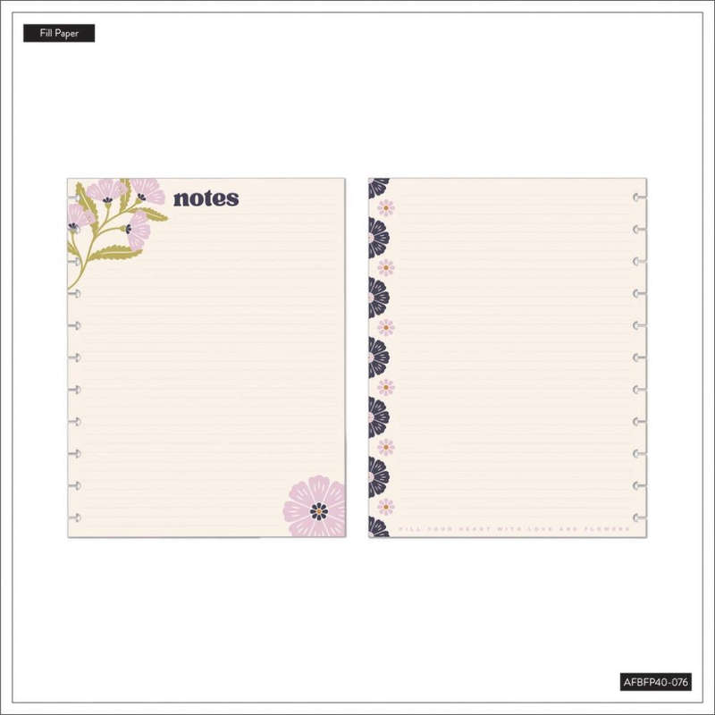 Dotted Lined BIG Filler Paper - Plum Happy