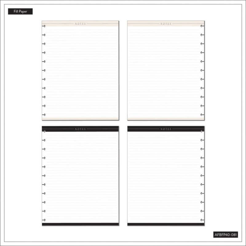 Dotted Lined BIG Filler Paper - Neutral Chic