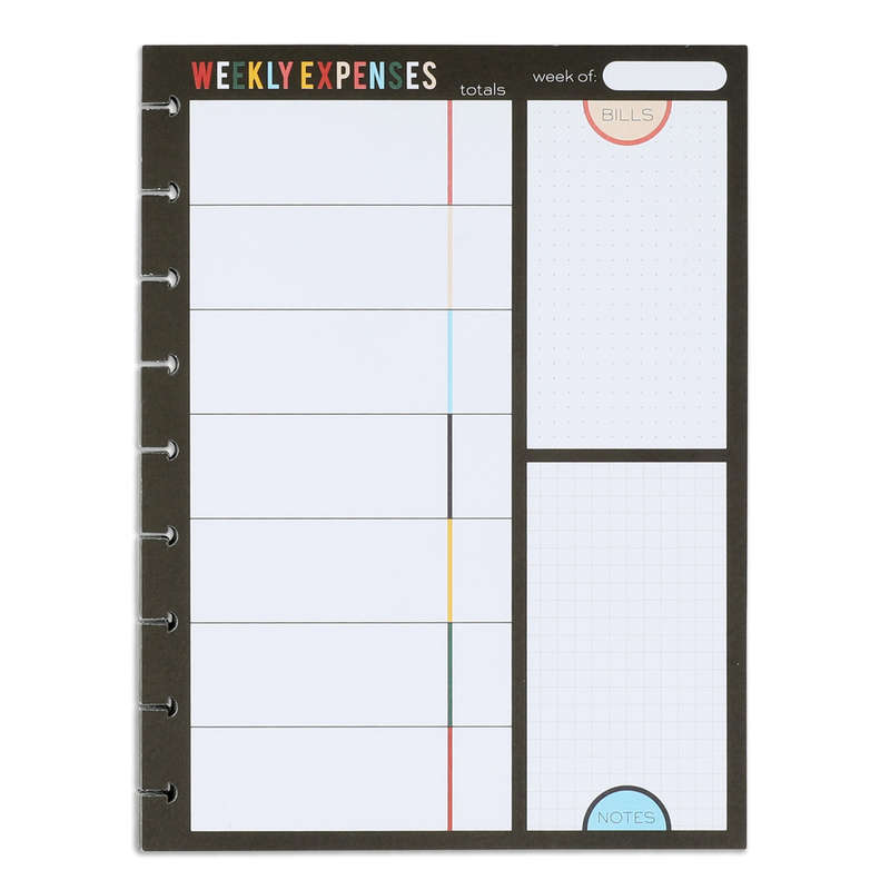 Bright Retro Budgeting Block Notepad - Classic - 100 Sheets