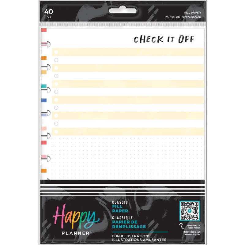 Checklist Classic Filler Paper - Fun Illustrations