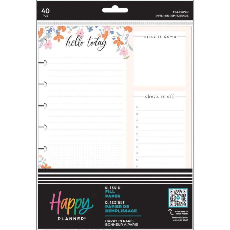 Dashboard + Dot Grid Classic Filler Paper - Happy in Paris