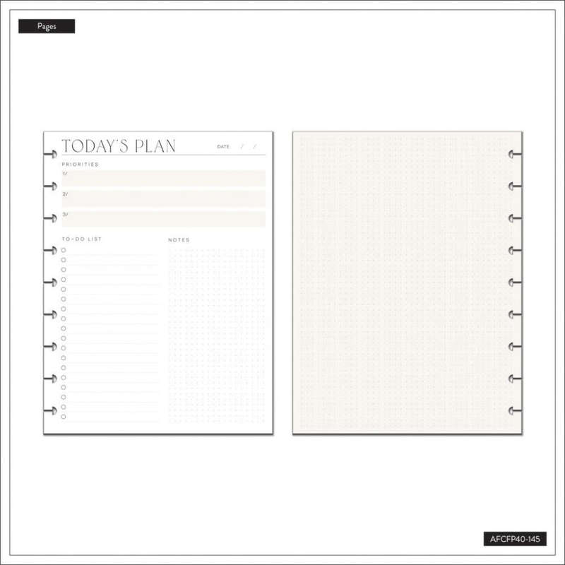 Dashboard + Dot Grid Classic Filler Paper - Neutral Chic