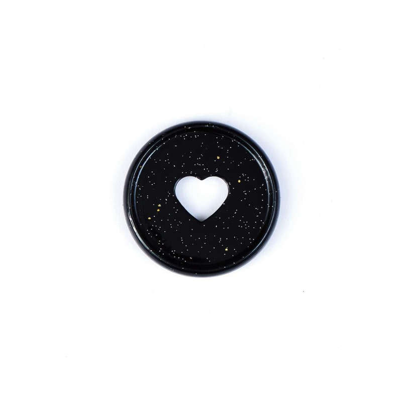 Medium Glitter Metal Discs - Black Pearl Powder