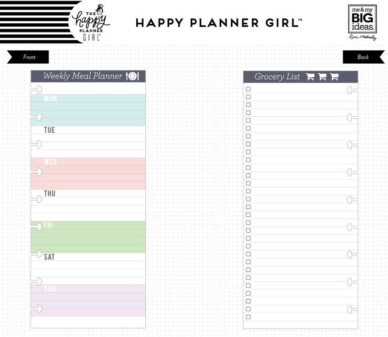 Classic Weekly Meal Planner - Half Sheets - Daydreamer