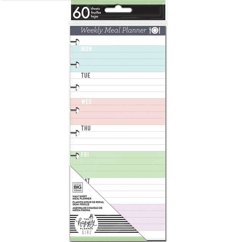 Classic Weekly Meal Planner - Half Sheets - Daydreamer
