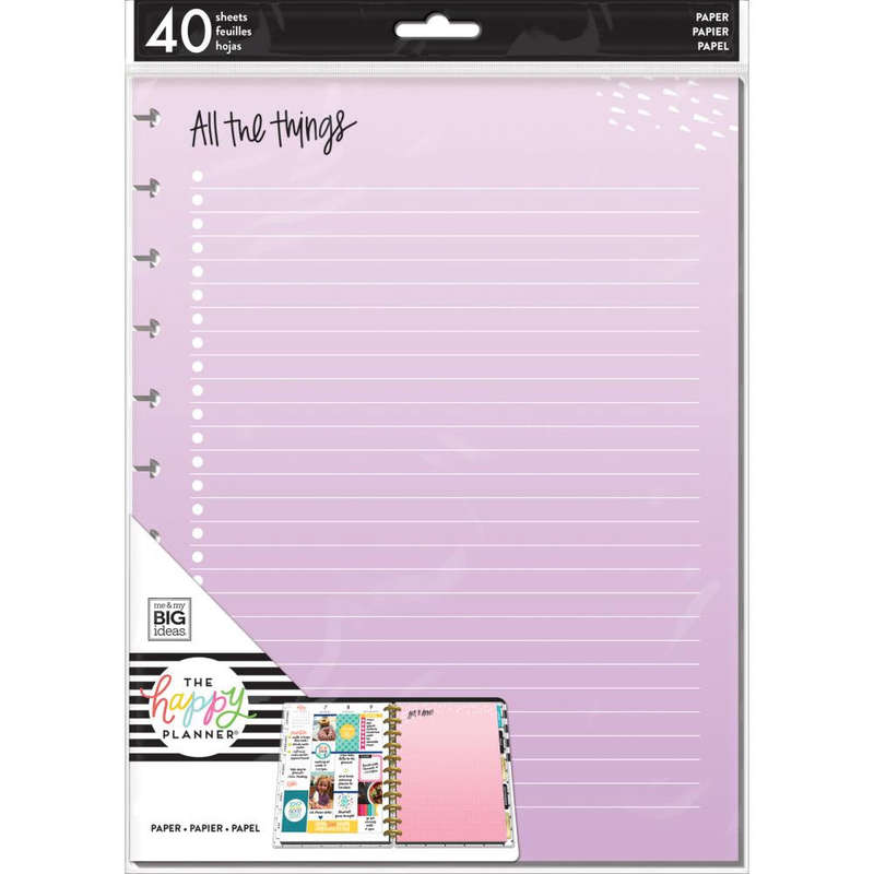 BIG Coloured Note Paper | Checklist  Dot Grid  Lined