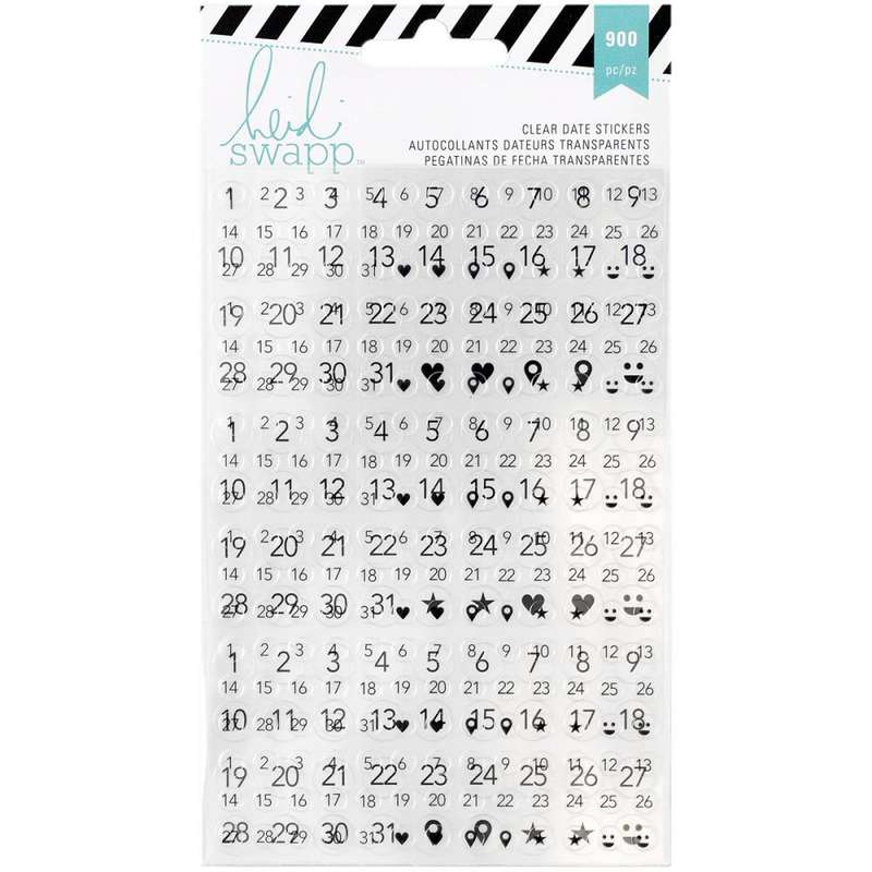 Heidi Swapp Date Clear Stickers