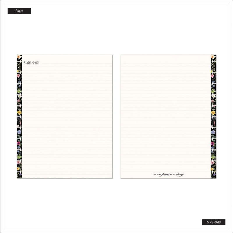 Dotted Lined BIG Notebook - Blooming Elegance Wedding
