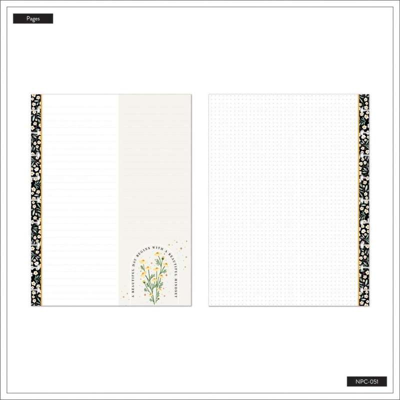 Dotted Lined Classic Notebook - Moody Blooms