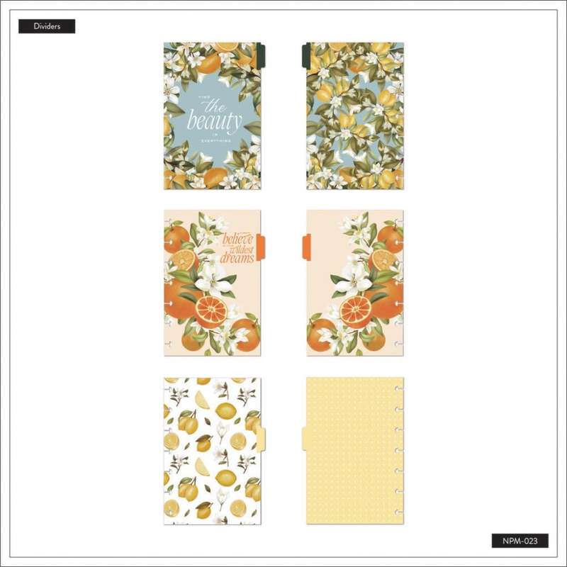 Dotted Lined Mini Notebook - Fruit & Flora
