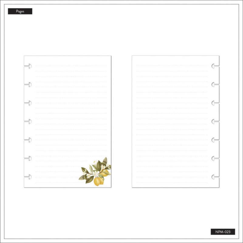 Dotted Lined Mini Notebook - Fruit & Flora