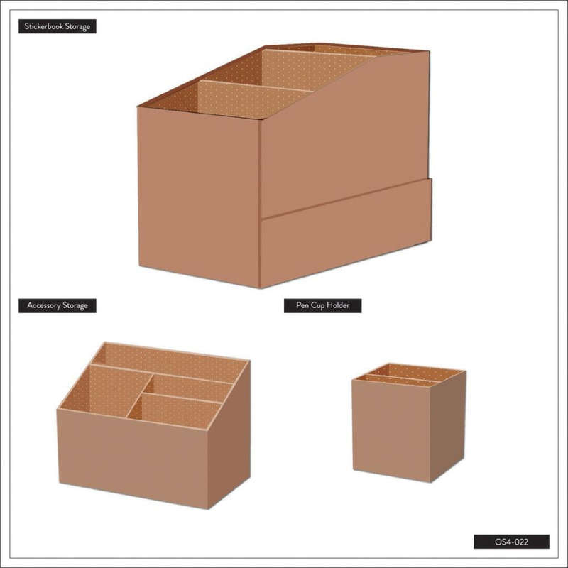 Tan Woven Deluxe Storage Box Kit - 3 Pieces