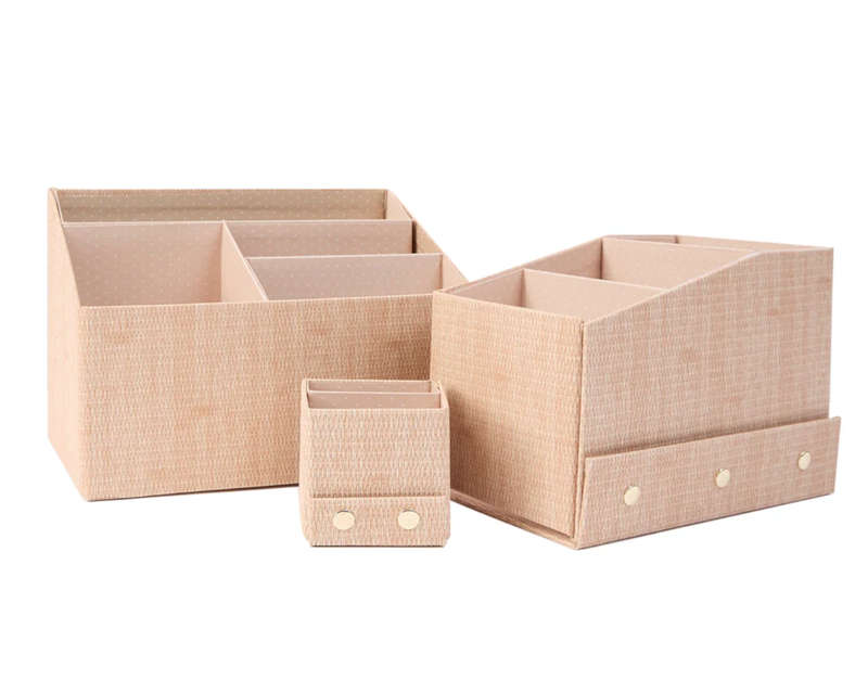 Tan Woven Deluxe Storage Box Kit - 3 Pieces