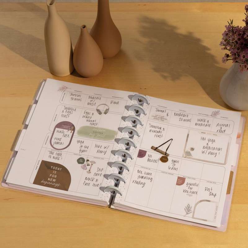 Undated Radiant Soul Customisable Wellness Planner  Classic Wellness Layout  12 Months