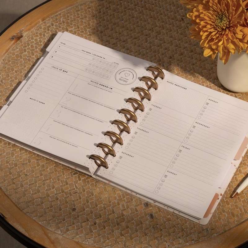 Undated Sand & Stone Customisable Recovery Planner  Classic Recovery Layout  12 Months