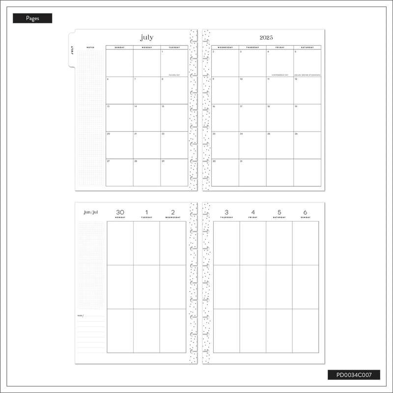 2025-2026 SPECIALTY Cottage Charm Customisable Happy Planner  Classic Vertical Layout  12 M...