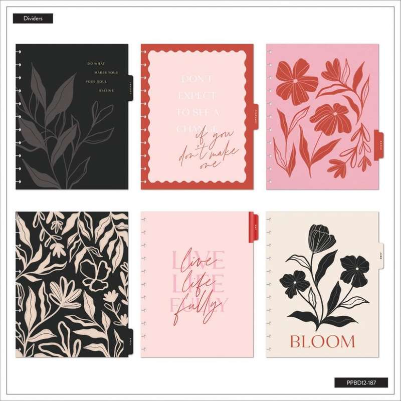 2024-2025 Dancing Leaves Happy Planner  BIG Lined Vertical Layout  12 Months