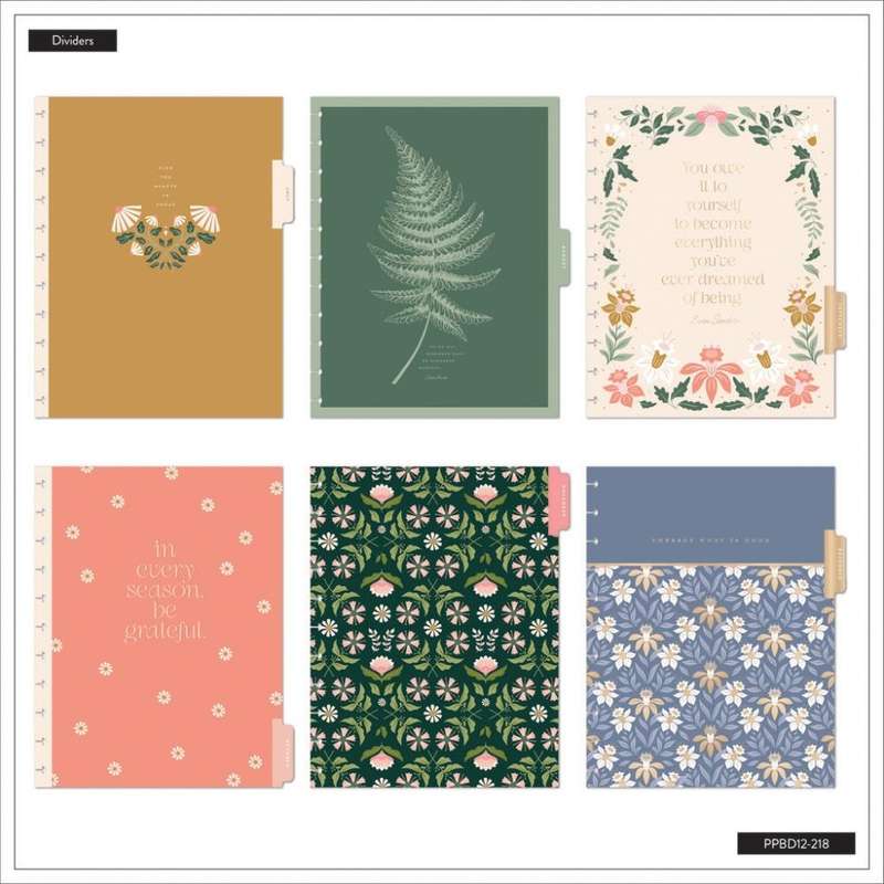 2025 Forest Flowers Happy Planner  BIG Dashboard Layout  12 Months