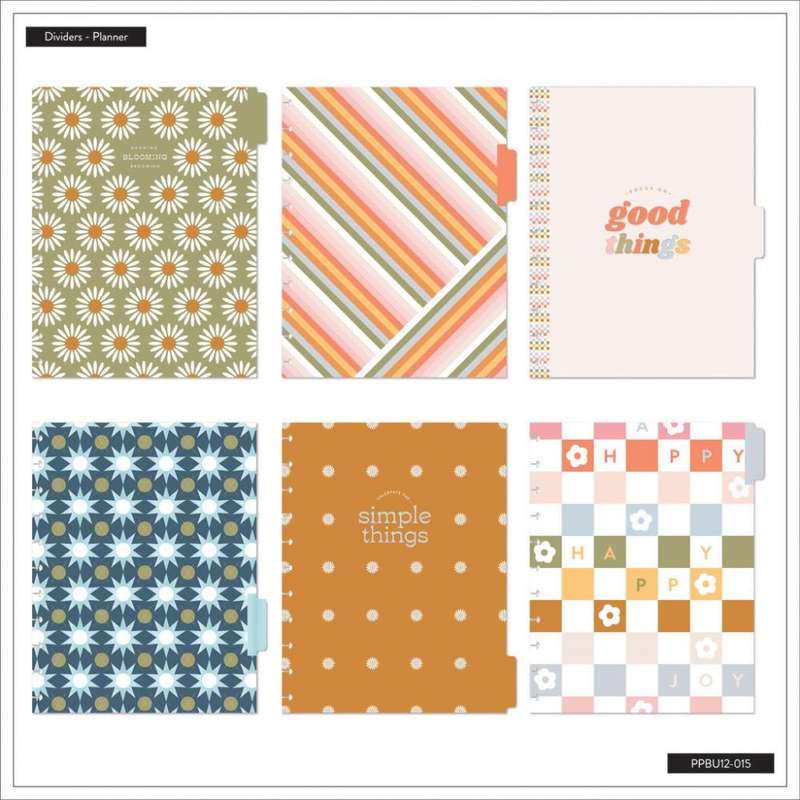 Undated Simple Joys Happy Planner  BIG Vertical Layout  12 Months