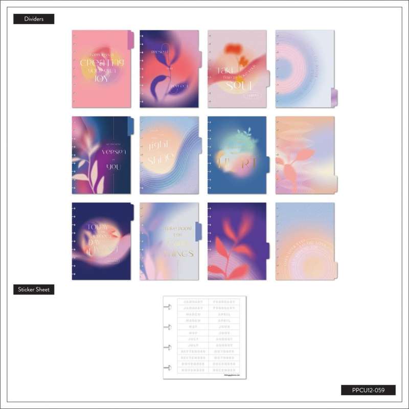 Undated New Aura Happy Planner  Classic Wellness Layout 12 Months