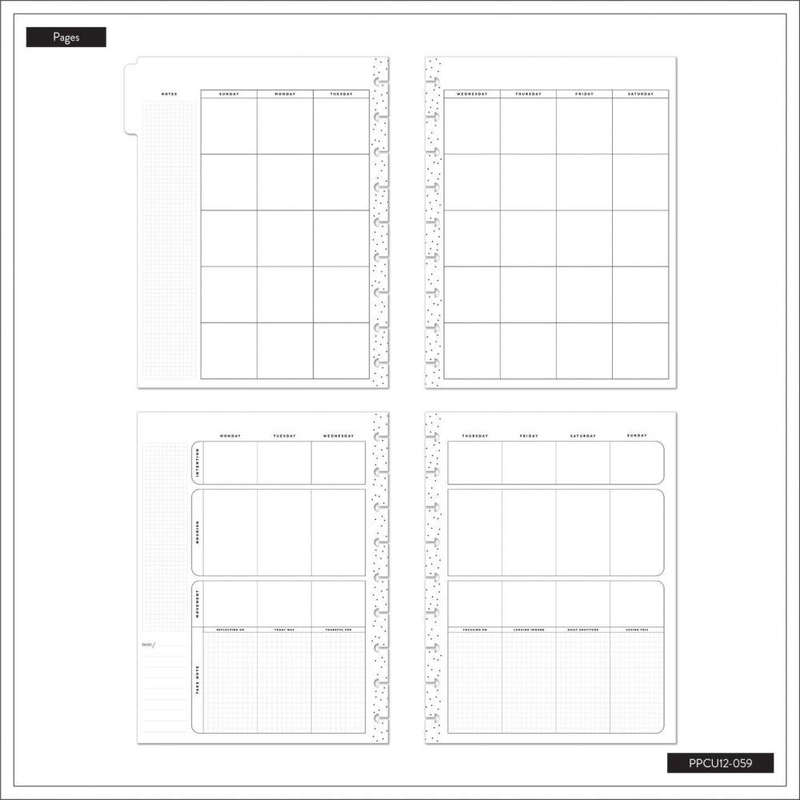 Undated New Aura Happy Planner  Classic Wellness Layout 12 Months