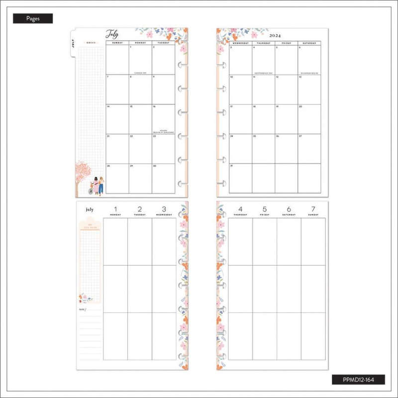 2024-2025 Happy in Paris Happy Planner  Mini Vertical Layout  12 Months