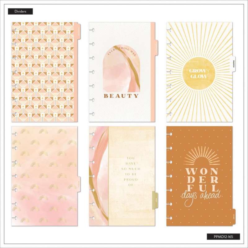 2024-2025 Golden Hour Happy Planner  Mini Vertical Layout  12 Months