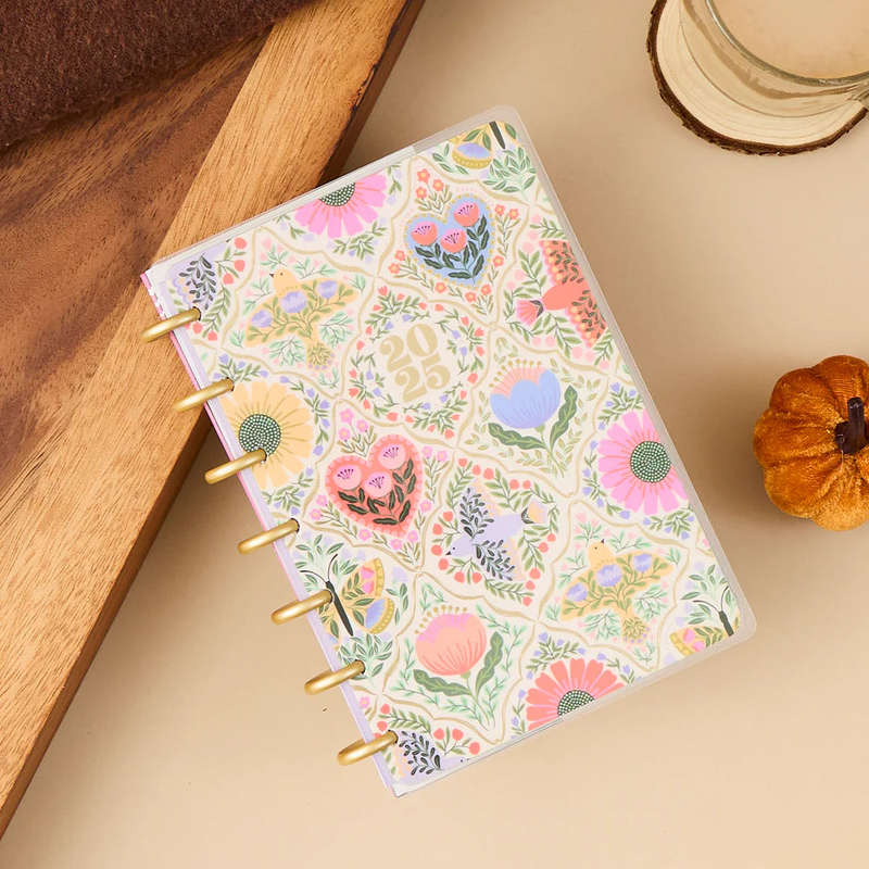 2025 Folk & Flora Happy Planner  Mini Horizontal Layout  12 Months