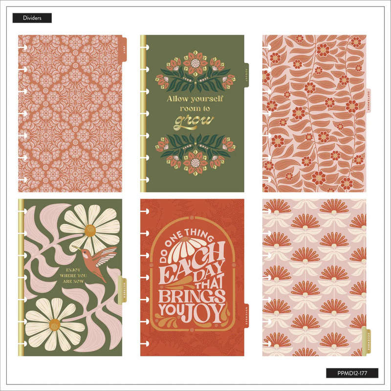 2025 Desert Rose Happy Planner  Mini Vertical Layout  12 Months