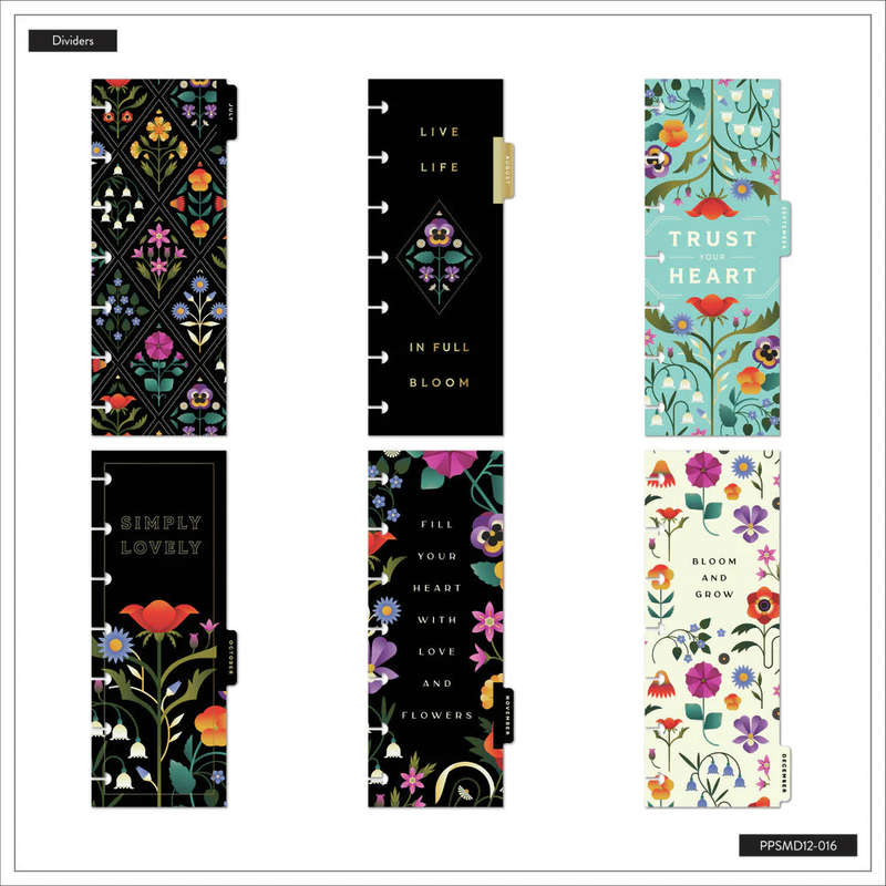 2025 Radiant Garden Happy Planner  Skinny Mini Horizontal Layout  12 Months