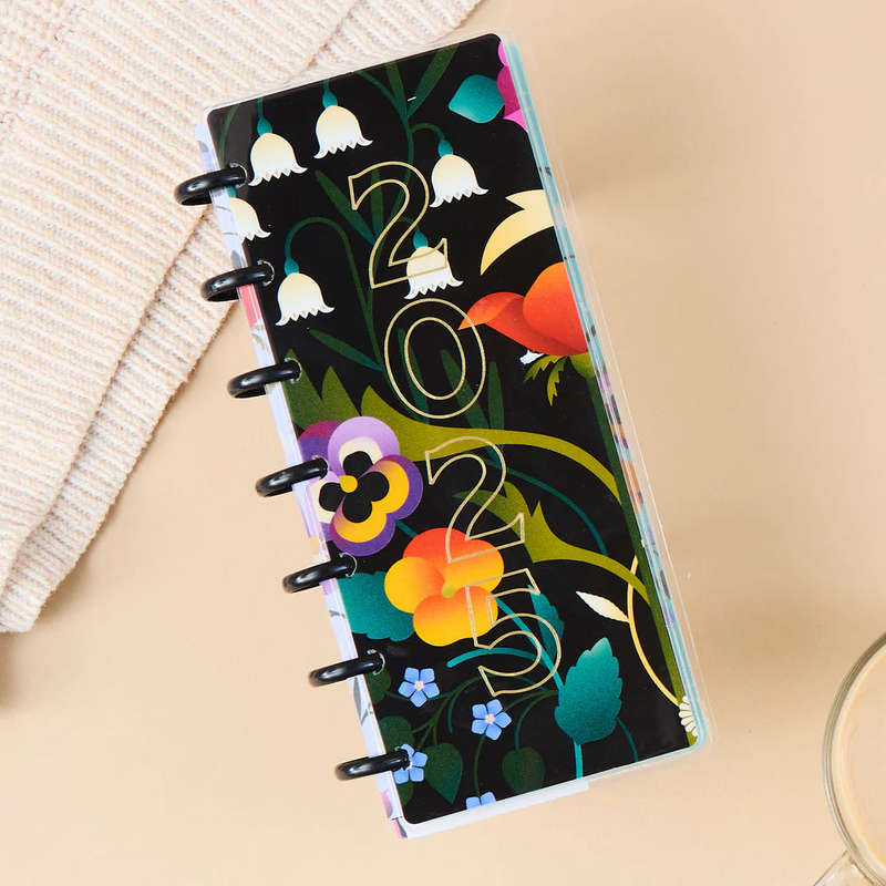 2025 Radiant Garden Happy Planner  Skinny Mini Horizontal Layout  12 Months
