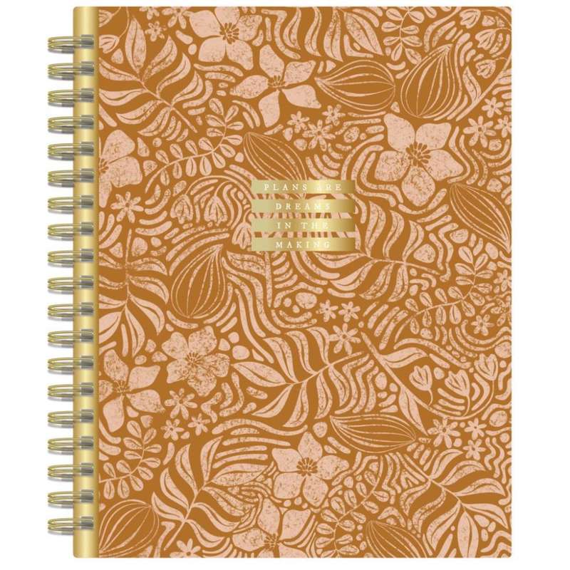 2025 Sunny Oasis Spiral Planner  Classic Vertical Layout  12 Months